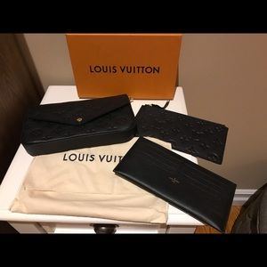 Louis Vuitton Pochette Felicie Black Chain Wallet